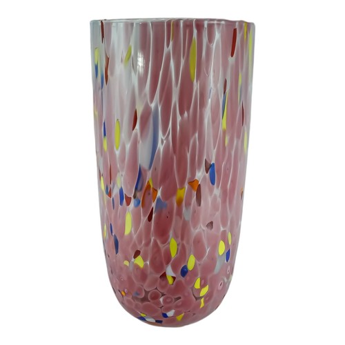 Large murano glass vase - murano, pink