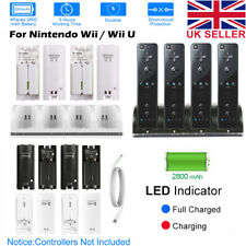 2/4 Rechargeable Battery Pack + Wii Controller Charger Dock Station for Nintendo