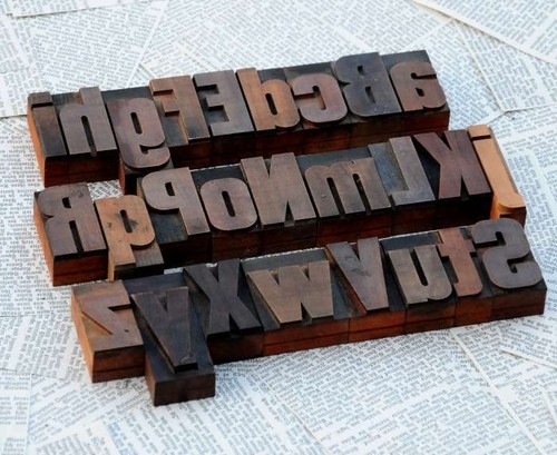 Mixed alphabet letterpress - alphabet,