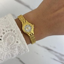 Gold plated white - mini, round
