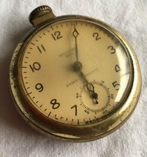 Vintage Canadian Westclox Dax Gold Tone Pocket Watch - Working 5cm