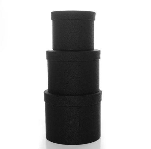 Textured black hat box - hat, gift