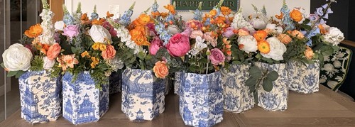 Floral table centrepieces set - centrepieces.,
