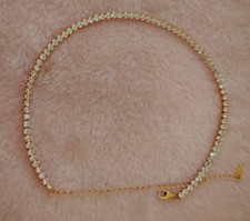 Objkts Woman Gold Plated Sterling Silver 925 Tennis Necklace with Cubic Zirconia