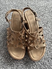 Ladies Metallic Brown Sandals From Marks And Spencer Size UK 5.5