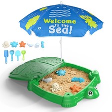 Turtle Sandbox with Lid and
