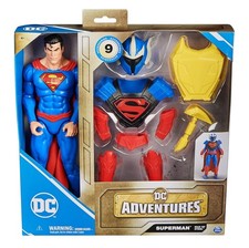 DC Comics Superman Man Of Steel 30cm Action Figure with 9 Accessories Kids Toy