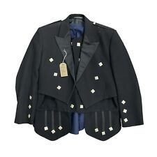 MOSS BROS Traditional Highland Dress Kilt Jacket & Waistcoat Wool Doublet [DR34]