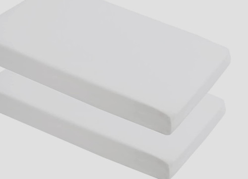 White fitted cot bed sheet - white,