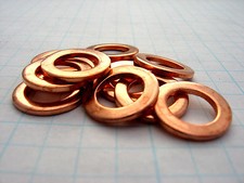 1/8",1/4",3/8 &1/2" BSP Solid sealing copper washers.