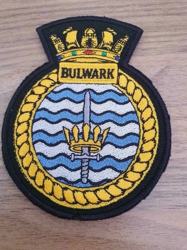 Hms bulwark embroidered biker - hms,