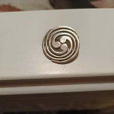 Vintage Crown Swirl Brooch Pin