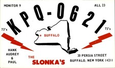 Buffalo NY QSL Card KPQ-0621