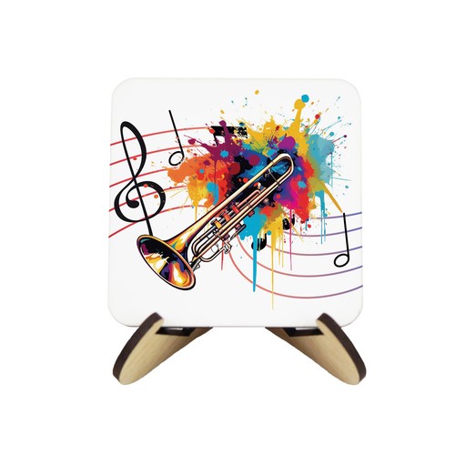 Trombone cork coaster set - trombone,