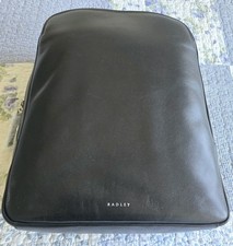 New Radley Black Leather Greyfriars Garden Medium Backpack Zip-around &Pockets