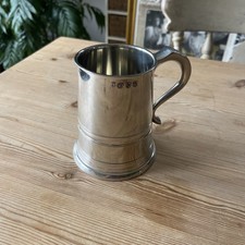 Silver Pewter Tankard Drinking