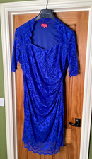 Royal blue lace bodycon dress