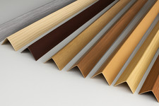 PVC Corner Trim 90° Wood Effect Plastic Angle - 1 Metre Edge Strip Multi Options