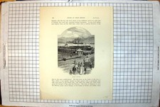 Old Print Harwich Quay Ships Boats Man Trolley People Walking England 178J 18th