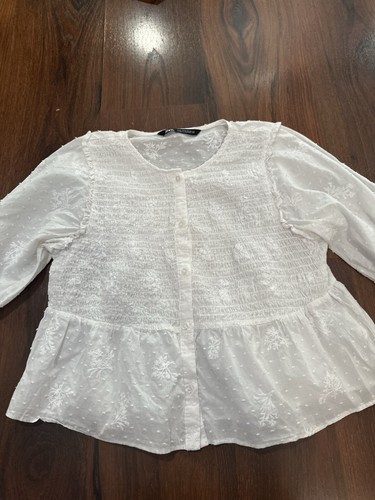 Zara smocked button down - zara,