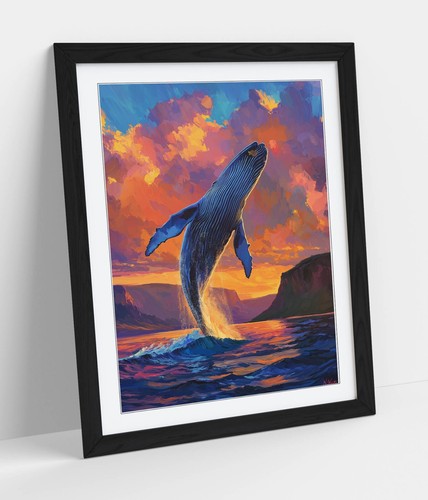 Whale jumping out - jumping,