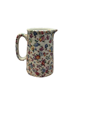 Vintage floral jug - vintage, heron