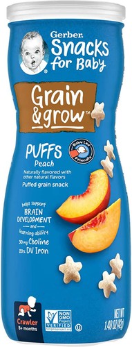 Gerber graduates puffs peach - graduates,