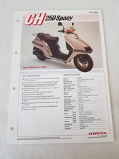HONDA CD250 SPACY SCOOTER Motorcycle Sales Specification Leaflet APR 1985