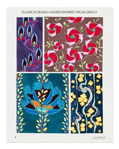 Vibrant art nouveau floral - vibrant,