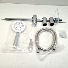 Triton Lewis Olivia Shower Riser Rail Kit Hose Head Chrome/White - Ex Display