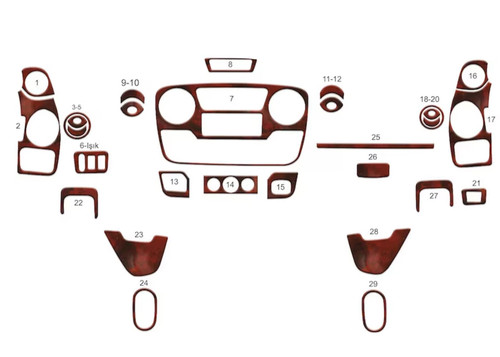 Dash trim cover - dash, for