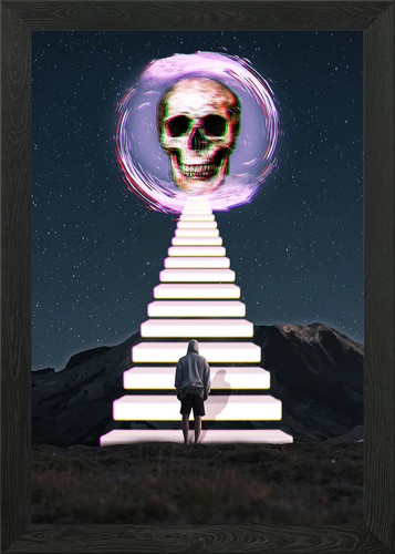 Stairway heaven framed wall - to,