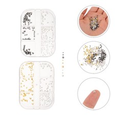  2 Boxes Rivet Nail Art Accessories Decorative Spike Nails Metal Decorations