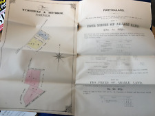 PROPERTY SALE 1887 , LAND PLOTS  adj  RAILWAY  Besthorpe  Wymondham, NR18