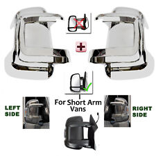 Fits Peugeot Boxer 2006-2024 Wing Mirror Cover Protectors L & R Side Chrome Wing