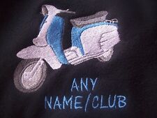 Embroidered & personalised clothing with Lambretta logo plus name or club name
