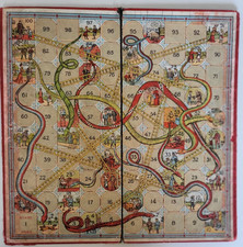 Vintage Snakes and Ladders Board