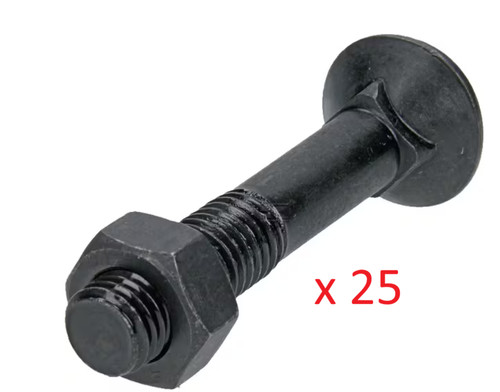 Plough bolt and - nut, m14x80