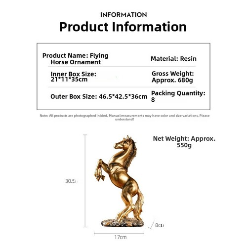 Resin horse statue with - resin,