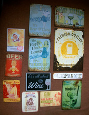 vintage retro style adverts signs plaque Reproduction £2 each