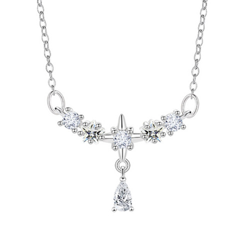 Dainty star cross pendant - dainty,
