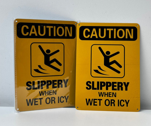 Caution slippery when - caution,