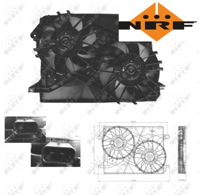 Radiator fan 47674 nrf - fan,
