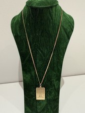 man city 100% 9ct 375  yellow gold curb chain & pendent