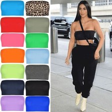 New Womens Plain Printed Boob