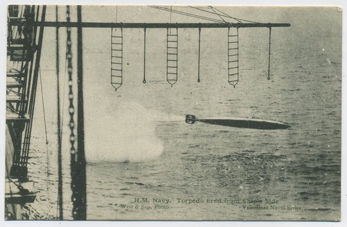 Royal navy firing torpedo - firing,