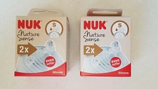 2 PACKS NUK NATURE SENSE X2 SILICONE TEATS SIZE 2