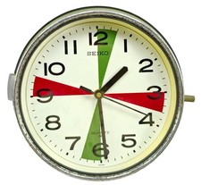 Seiko QA524M Ship's Clock Wall Watch Captain's Room UTC Marine Tide Low High
