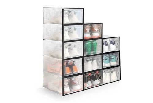 12x clear plastic shoe - 12x, storage