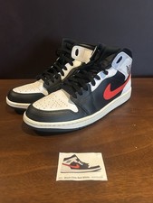 Jordan 1 Mid Black Chile Red